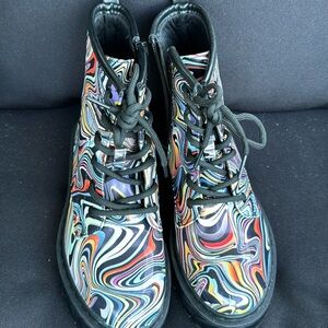 GIRL’S Steve Madden JROCKK COLORFUL SWIRL BOOTS